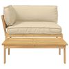 vidaXL Ensemble de Canap&eacute;s Uni 2 pcs Beige Bois d'Acacia Massif