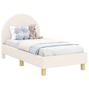 vidaXL Cadre de lit pour tout-petit avec t&ecirc;te de lit Cr&egrave;me 70 x 140 cm