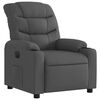 vidaXL Fauteuil inclinable électrique Gris foncé Tissu
