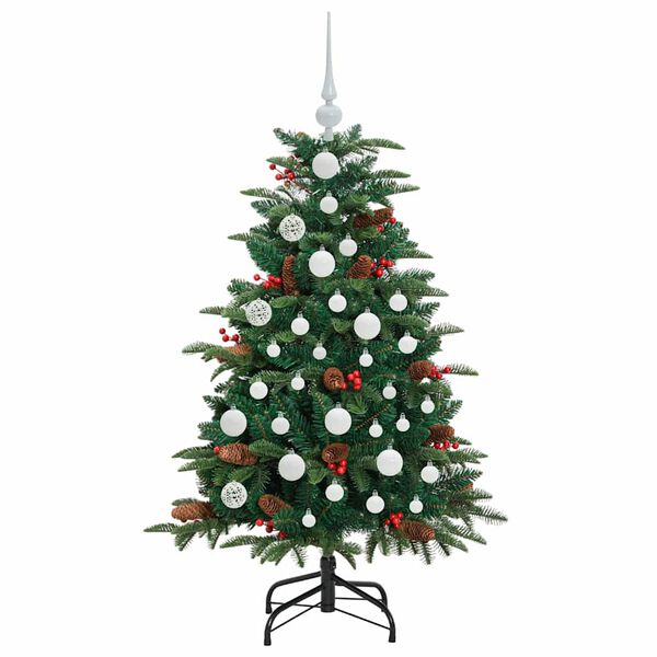vidaXL Sapin de No&euml;l artificiel Vert 120 cm PVC, m&eacute;tal et plastique