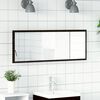 vidaXL Miroir de salle de bain LED Ch&ecirc;ne noir 100 x 8,5 x 37 cm Verre