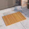 vidaXL Tapis de bain Uni Marron 60 x 40 cm bois