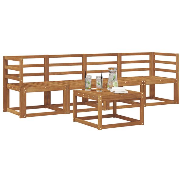 vidaXL Ensemble de canap&eacute;s d'ext&eacute;rieur 5 pcs Naturel