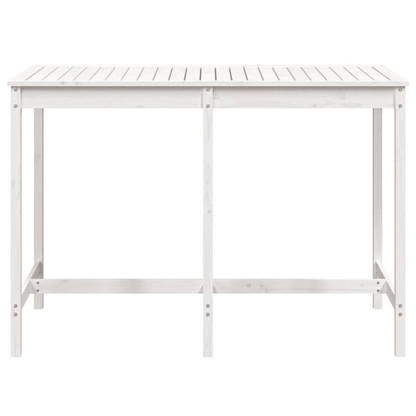 vidaXL Table de jardin blanc 159,5x82,5x110 cm bois massif de pin