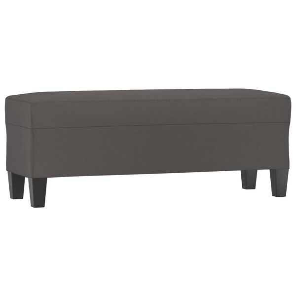 vidaXL Banc Gris 100x35x41 cm Similicuir