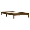 vidaXL Cadre de lit sans matelas marron miel 90x200 cm bois massif