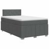 vidaXL Lit boxspring avec matelas Gris fonc&eacute; 120 x 200 cm Tissu
