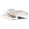 vidaXL Cadre de lit avec tiroirs sans matelas blanc 100x200 cm
