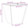 vidaXL Jardinières 2 pcs 30x30x30 cm acier inoxydable