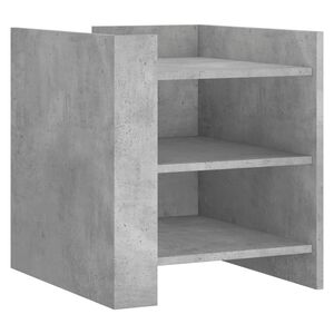 vidaXL Table de chevet gris b&eacute;ton 45x50x50 cm bois d'ing&eacute;nierie