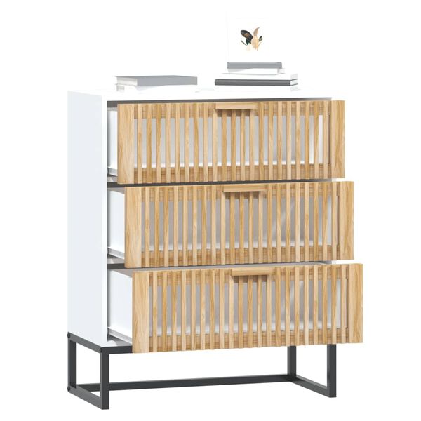 vidaXL Buffet blanc 60x30x75 cm bois d'ing&eacute;nierie