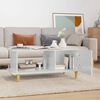 vidaXL Table basse Blanc brillant 90x50x40 cm Bois d'ingénierie