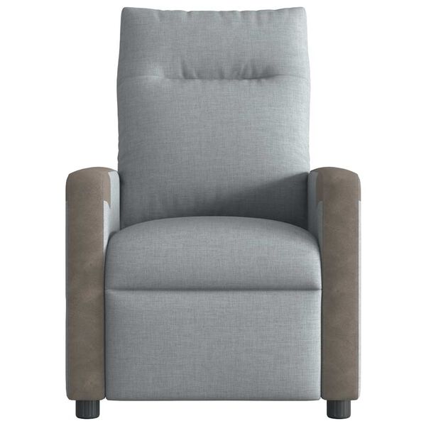 vidaXL Fauteuil inclinable Gris clair Tissu
