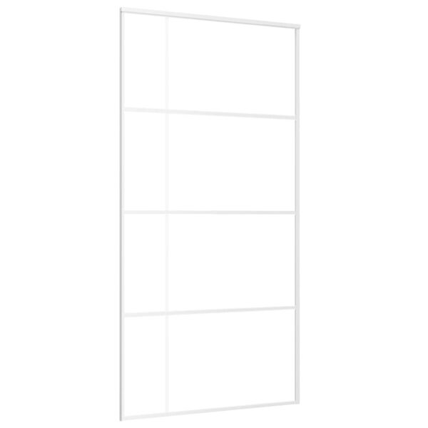 vidaXL Porte coulissante Verre ESG et aluminium 102,5x205 cm Blanc
