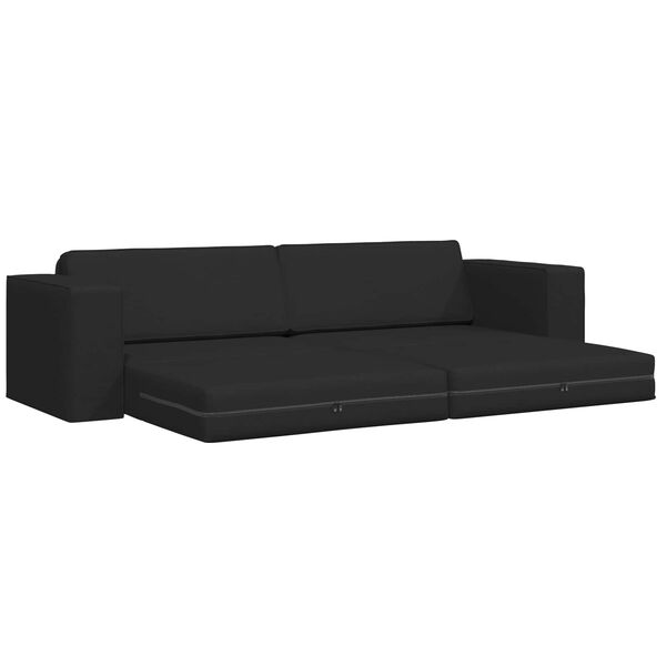 vidaXL Canap&eacute;-Lit 200cm Noir tissu