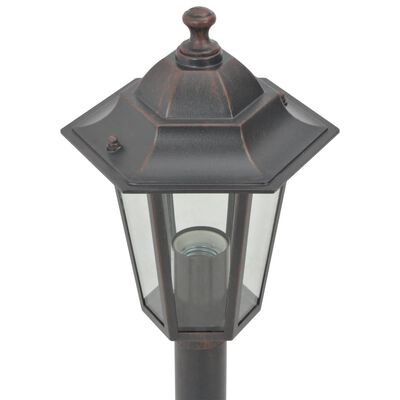 vidaXL Lampe de jardin à piquet 6 pcs E27 110 cm Aluminium Bronze