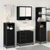 vidaXL Ensemble de mobilier de salle de bain 4 pcs Ch&ecirc;ne noir