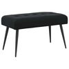 vidaXL Banc avec capitonnage bouton Noir 80 x 40 x 46 cm Velours