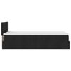 vidaXL Lit ottoman avec matelas noir 100x200 cm tissu