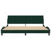 vidaXL Cadre de lit sans matelas Hanko vert fonc&eacute; 200x200 cm velours