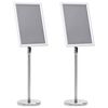 vidaXL Supports de posters 2 pcs Argent&eacute; 45 x 32,7 x 108 cm Aluminium