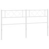 vidaXL T&ecirc;te de lit de remplacement m&eacute;tal blanc 180 cm