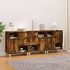 vidaXL Buffets 3 pcs chêne fumé 60x35x70 cm bois d'ingénierie