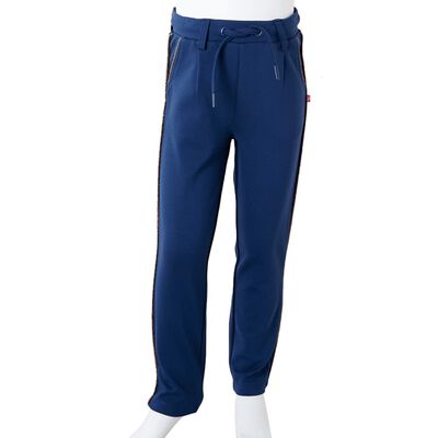 Pantalons pour enfants avec cordon de serrage bleu marine 92