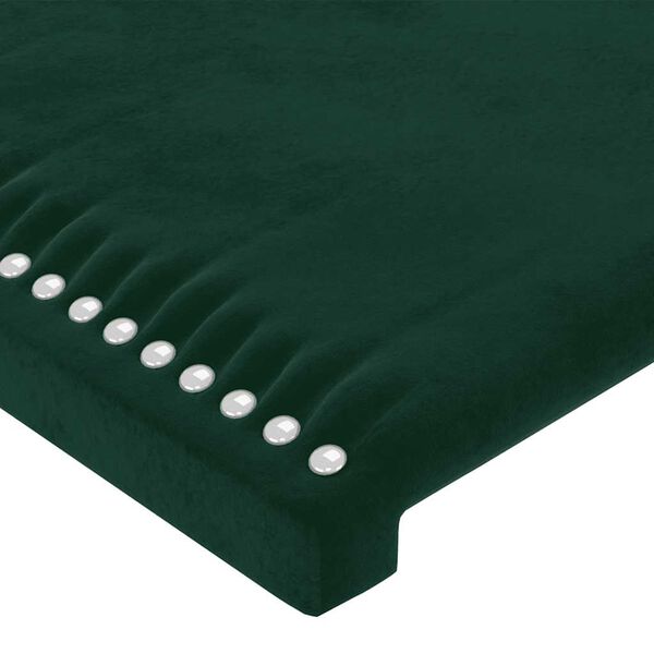 vidaXL T&ecirc;tes de lit 2 pcs Vert fonc&eacute; 90x5x78/88 cm Velours