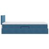 vidaXL Lit de Rangement avec matelas Bleu fonc&eacute; 100 x 200 cm Velours