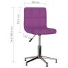 vidaXL Chaise pivotante de salle &agrave; manger Violet Similicuir