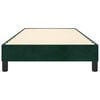 vidaXL Cadre de lit &agrave; ressorts vert fonc&eacute; 100x200 cm velours