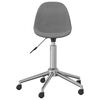 vidaXL Chaise pivotante de bureau Gris clair Tissu
