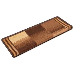 vidaXL Tapis d'escalier autoadh&eacute;sifs 5 pcs 65x21x4 cm Marron