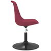 vidaXL Chaises pivotantes &agrave; manger lot de 6 Rouge bordeaux Velours