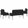 vidaXL Ensembles de canap&eacute;s 3 pcs Noir 115 x 56 x 80 cm Contreplaqu&eacute;