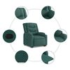 vidaXL Fauteuil inclinable vert fonc&eacute; tissu