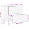 vidaXL Table de chevet marron 40x33x46 cm bois de manguier solide