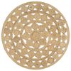 vidaXL Tapis fait &agrave; la main Jute tress&eacute;e 120 cm