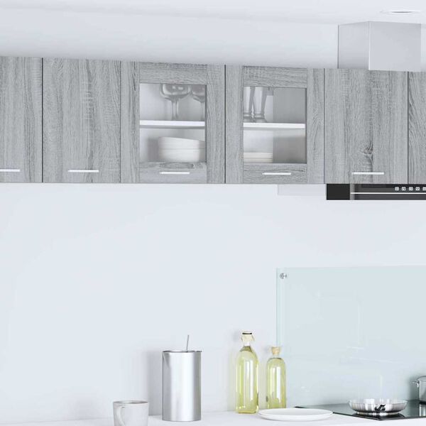 vidaXL Armoire suspendue Gris Sonoma et Blanc 80 x 31 x 40 cm