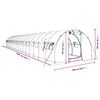 vidaXL Serre avec cadre en acier blanc 54 m&sup2; 18x3x2 m