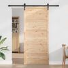 vidaXL Porte de grange Naturel 90 x 2,5 x 208 cm Bois de pin massif