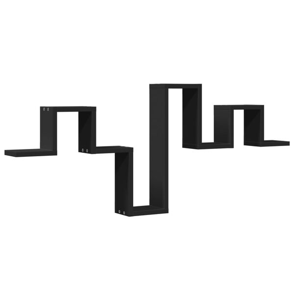 vidaXL Étagère murale noir 104,5x10x43 cm bois d'ingénierie