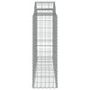 vidaXL Paniers à gabions arqués 2 pcs 200x50x120/140 cm Fer galvanisé