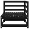 vidaXL Canap&eacute;s d'angle de jardin 2 pcs noir bois de pin massif