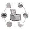 vidaXL Fauteuil inclinable &eacute;lectrique gris nuage tissu