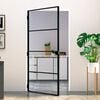vidaXL Porte d'int&eacute;rieur Noir 102x201,5 cm Tremp&eacute; verre aluminium fin