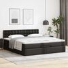vidaXL Lit ottoman avec matelas & LED Noir 160x200cm similicuir