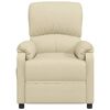 vidaXL Fauteuil inclinable Cr&egrave;me Tissu