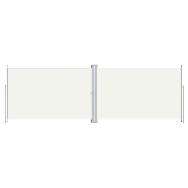 vidaXL Store latéral rétractable Crème 600 x 200 cm Métal
